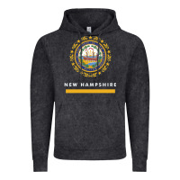 Vintage Black new hampshire state flag new Vintage Hoodie - SnappyArt