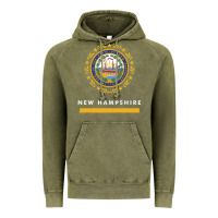 Vintage Olive new hampshire state flag new Vintage Hoodie - SnappyArt