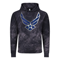 Cloud Black US Air Force USAF Vintage Hoodie - SnappyArt