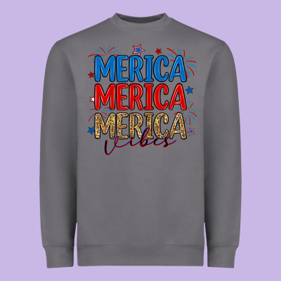Merica Merica Merica Vibes Heavyweight Sweatshirt Designed By Ranaportraitstore
