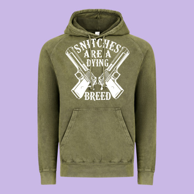 Snitches Are A Dying Breed Motorcycle Biker Gun Vintage Hoodie Designed By Snappyart
