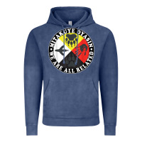 Vintage Denim native american medicine wheel, mitakuye oyasin t shirt Vintage Hoodie - SnappyArt