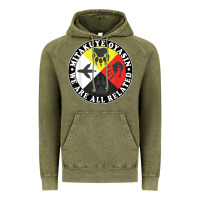Vintage Olive native american medicine wheel, mitakuye oyasin t shirt Vintage Hoodie - SnappyArt