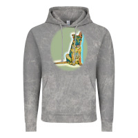 Cloud Rock German Shepherd isolated on whot. Vintage Hoodie - SnappyArt