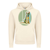 Vintage Artic German Shepherd isolated on whot. Vintage Hoodie - SnappyArt