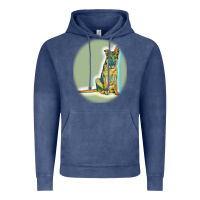 Vintage Denim German Shepherd isolated on whot. Vintage Hoodie - SnappyArt