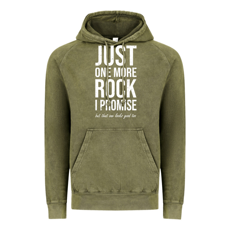 Rockhounds Gear Gift Just One More Rock Funny Rockhounding Vintage Hoodie by SnappyArt | Teevron