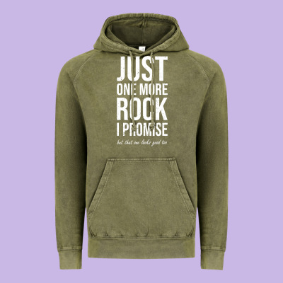 Rockhounds Gear Gift Just One More Rock Funny Rockhounding Vintage Hoodie Designed By Snappyart