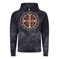 Cloud Black Saint Benedict Medal 1 Vintage Hoodie - SnappyArt