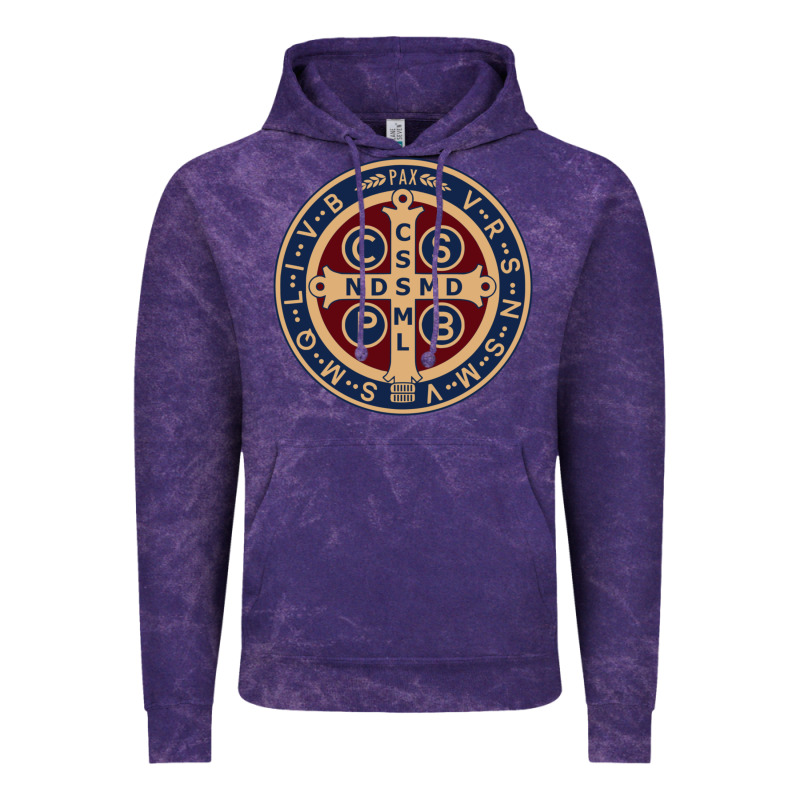 Saint Benedict Medal 1 Vintage Hoodie by SnappyArt | Teevron