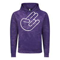 Cloud Purple shocker hand Vintage Hoodie - SnappyArt