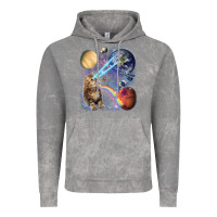 Cloud Rock Fluffy Kitten Shoot Laser Rainbow Space Galaxy, Cat Gifts Vintage Hoodie - SnappyArt