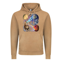 Vintage Camel Fluffy Kitten Shoot Laser Rainbow Space Galaxy, Cat Gifts Vintage Hoodie - SnappyArt