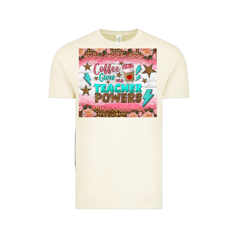 Coffee Gives Me Teacher Powers Tumbler Vintage Tee by BundleAndBundleShop | Teevron