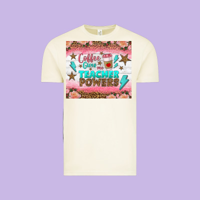 Coffee Gives Me Teacher Powers Tumbler Vintage Tee Designed By Bundleandbundleshop