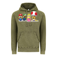 Vintage Olive Super Minion Bros Vintage Hoodie - FloraArt