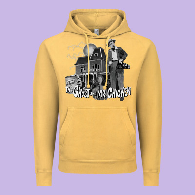 The Ghost And Mr Chicken Green Vintage Hoodie Designed By Floraart