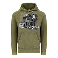 Vintage Olive the ghost and mr chicken green Vintage Hoodie - FloraArt