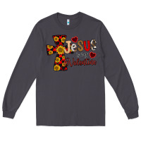 Smoke Jesus is My Valentine Cross Long Sleeve Tee - CowhideDigitalArt