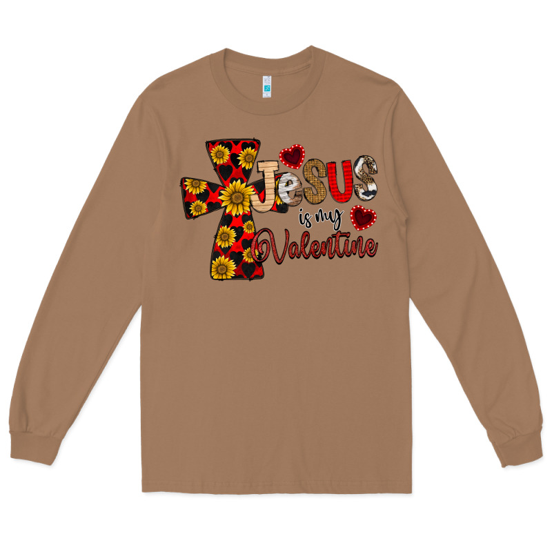 Jesus Is My Valentine Cross Long Sleeve Tee by CowhideDigitalArt | Teevron