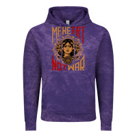 Cloud Purple make art not war symbol Vintage Hoodie - FloraArt