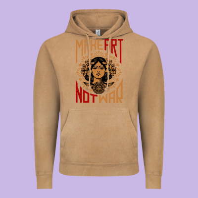 Make Art Not War Symbol Vintage Hoodie Designed By Floraart