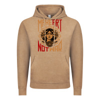 Vintage Coffee make art not war symbol Vintage Hoodie - FloraArt