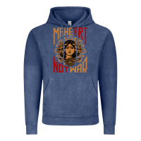 Vintage Denim make art not war symbol Vintage Hoodie - FloraArt