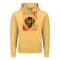 Vintage Mustard make art not war symbol Vintage Hoodie - FloraArt