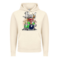 Vintage Artic ANIMAL DRUMMER PEARL DRUMS Vintage Hoodie - FloraArt