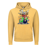 Vintage Mustard ANIMAL DRUMMER PEARL DRUMS Vintage Hoodie - FloraArt