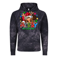Cloud Black Merry Christmas Vintage Hoodie - CowhideDigitalArt
