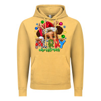 Vintage Mustard Merry Christmas Vintage Hoodie - CowhideDigitalArt
