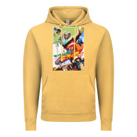 Vintage Mustard KIKAIDA POSTER Vintage Hoodie - FloraArt