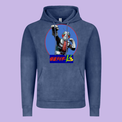 Kamen Rider V3 Punch Vintage Hoodie Designed By Floraart
