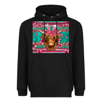 Black easter longhaired cow Heavyweight Hoodie - Jasminsmagicworld