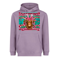 Lavender easter longhaired cow Heavyweight Hoodie - Jasminsmagicworld