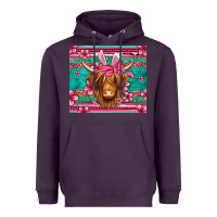 Plum easter longhaired cow Heavyweight Hoodie - Jasminsmagicworld