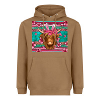 Toasted Coconut easter longhaired cow Heavyweight Hoodie - Jasminsmagicworld