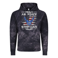 Cloud Black proud air force step dad veteran vintage flag veterans day t shirt Vintage Hoodie - FloraArt