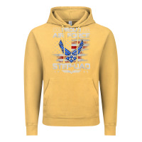 Vintage Mustard proud air force step dad veteran vintage flag veterans day t shirt Vintage Hoodie - FloraArt