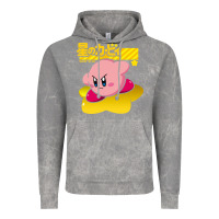 Cloud Rock kirby men's pink Vintage Hoodie - FloraArt
