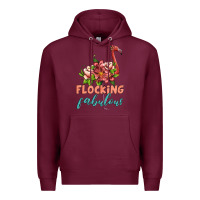 Burgundy flamingo flocking fabulous Premium Hoodie - Artiststas