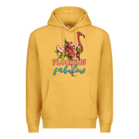 Mustard flamingo flocking fabulous Premium Hoodie - Artiststas