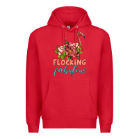 Red flamingo flocking fabulous Premium Hoodie - Artiststas