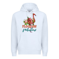 White flamingo flocking fabulous Premium Hoodie - Artiststas