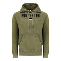 Vintage Olive wolfsburg deutschland germany german flag Vintage Hoodie - FloraArt