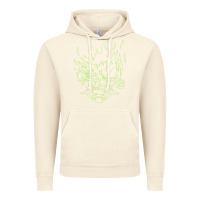Vintage Artic Cyberpunk samurai Neon Green Vintage Hoodie - FloraArt