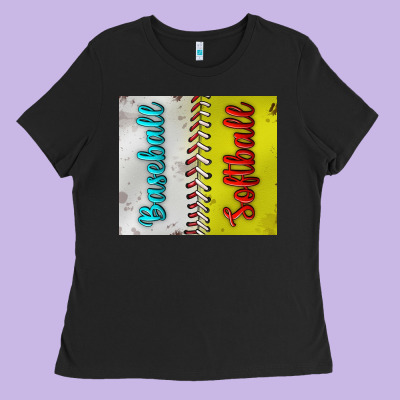 Baseball And Softball Tumbler Ladies Tee Designed By Bundleandbundleshop