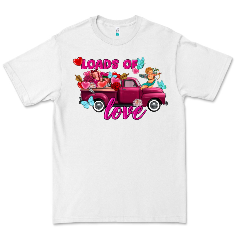 Loads Of Love Valentine's Day Truck Premium Tee by FaDigitalArtStudio | Teevron